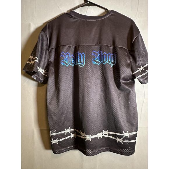 Betty Boop Shirt Womens Small Mesh Barbed Wire Biker Motorcycle Flames Graphic - Picture 5 of 6